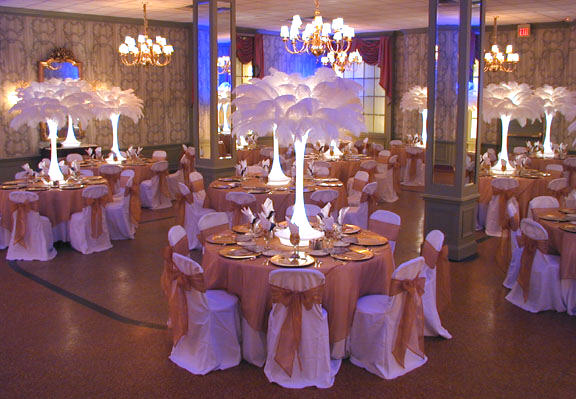 grand center pieces purple wedding decorations