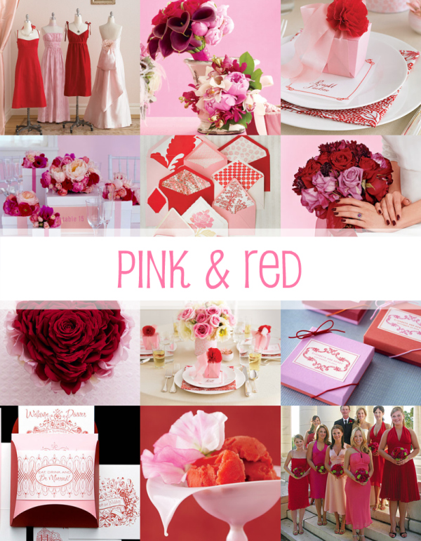 Completly lost on wedding colors wedding Pink And Red Inspiration Board