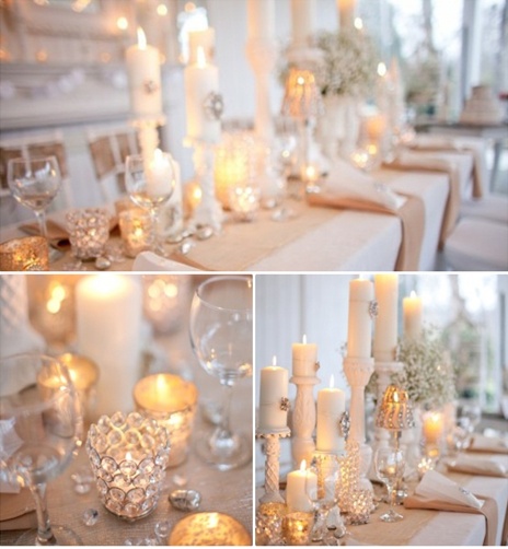 Crystal Votive Candle Centerpiece