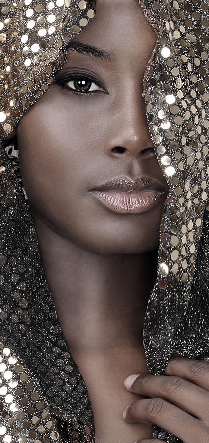 Nude Make-up African American Beauty