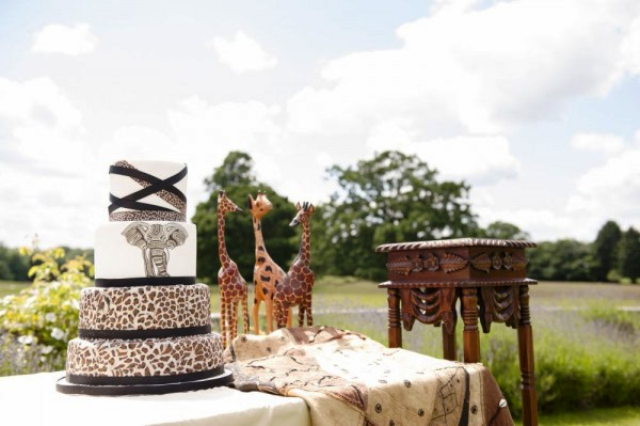 Elephant Safari Wedding Cake