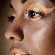 African American Make up, Gold Glitter